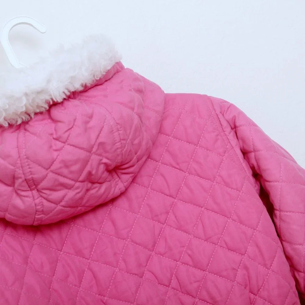 Hello Kitty by Sanrio Girls Quilted Fur Hooded Jacket‎